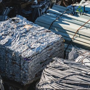 Scrap metal recycling in the winter months in Toronto.